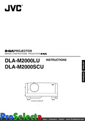 JVC DLA-M2000LU - 2000 Ansi Lumen D-ila Projector Less Lens Instructions Manual