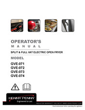Henny Penny GVE-073 Operator's Manual