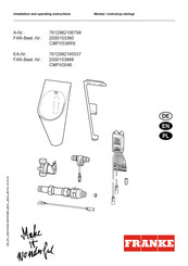 Franke 7612982106798 Installation And Operating Instructions Manual