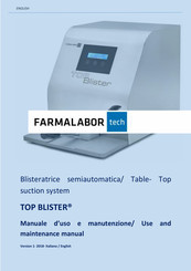 FARMALABOR TOP BLISTER Use And Maintenance Manual