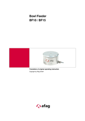 Afag BF15 Translation Of Original Operating Instructions
