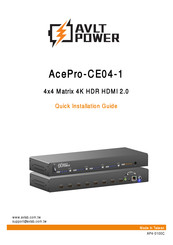 AVLT-Power AcePro-CE04-1 Quick Installation Manual
