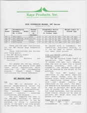 Kaye SW7-M Manual