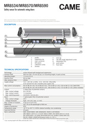 CAME MR8570 Manual
