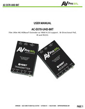 AVProEdge AC-EX70-UHD-BKT User Manual