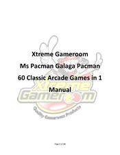 Xtreme Gameroom Ms Pacman Galaga Pacman Manual