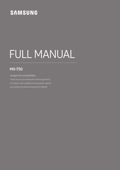 Samsung MX-T50 Full Manual