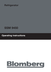 Blomberg SSM 9450 Operating Instructions Manual