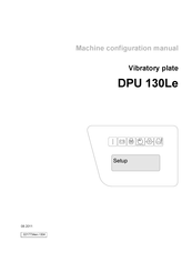 Wacker Neuson DPU 130Le Machine Configuration Manual