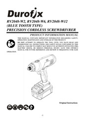 DUROFIX RV2048-W2 Product Information Manual