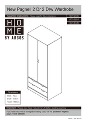 Argos Home New Pagnell 601/6524 Assembly Instructions Manual