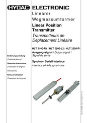 HYDAC ELECTRONIC HLT 2500-F1 Operating Instructions Manual