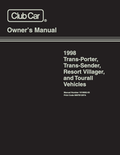 Club Car Trans-Sender 1998 Owner's Manual
