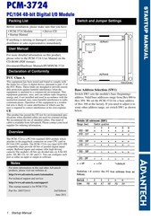 Advantech PCM-3724 Startup Manual