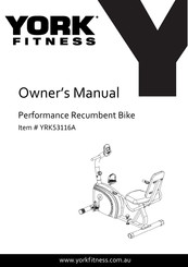 York Fitness Performance YRK53116A Owner's Manual