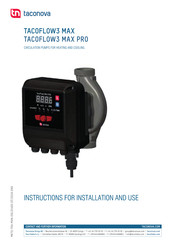 Taconova TAC0FL0W3 MAX Instructions For Installation And Use Manual