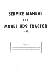 Allis-Chalmers HD-9 Service Manual