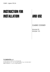 Barazza B90M5F M Series Instructions For Installation Manual