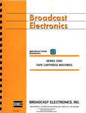 Broadcast Electronics SPOTMASTER 1000 Series Instruction Manual
