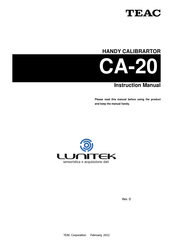 Teac CA-20 Instruction Manual