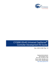 Cypress Universal CapSense CY3280-22x45 Manual