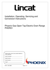 Lincat Phoenix Series Installation, Operating, Servicing And Conversion Instructions