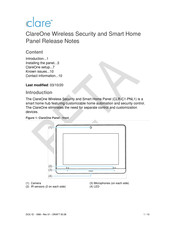 Clare Controls ClareOne CLR-C1-PNL1 Release Notes