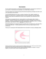 Gramatech GVS-3600R-PLC Manual