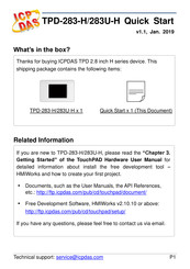 ICPDAS TPD-283-H Quick Start Manual