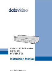 Datavideo NVS-33 Instruction Manual