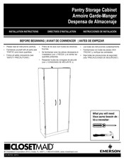 Emerson ClosetMaid 896700 Installation Instructions Manual