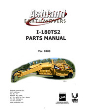 Ashland Earthmovers I-180TS2 Parts Manual