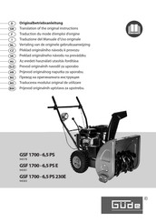 Gude GSf 1700 - 6,5 PS 230E Translation Of The Original Instructions