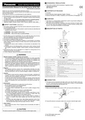 Panasonic SF4D-TM1 Quick Instruction Manual