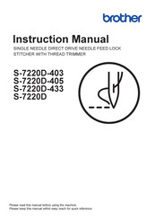 Brother S-7220D Instruction Manual