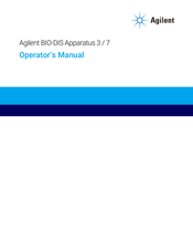 Agilent Technologies BIO-DIS Apparatus 7 Operator's Manual