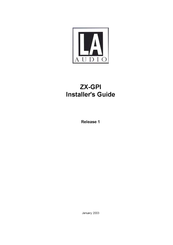 LA Audio ZX-GPI Installer's Manual