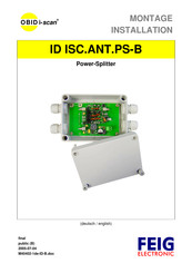 Feig Electronic OBID i-scan ID ISC.ANT.PS-B Installation Manual