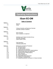 Veris iScan EC-OM Operating Instructions Manual