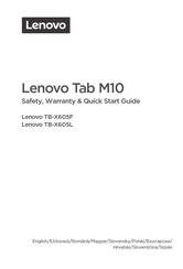 Lenovo Tab M10 Safety, Warranty & Quick Start Manual