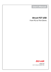 Atrust P2T USB User Manual