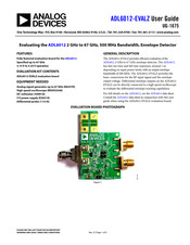 Analog Devices ADL6012-EVALZ User Manual