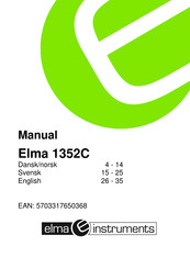 Elma Instruments 1352C Manual