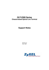 ZyXEL Communications OLT-2300 Series Support Notes