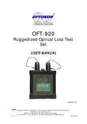OPTOKON OFT-920 User Manual