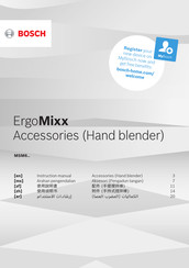Bosch ErgoMixx MSM6 Series Instruction Manual