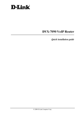 D-Link DVX-7090 Quick Installation Manual