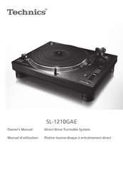 Technics SL-1210GAE Owner's Manual