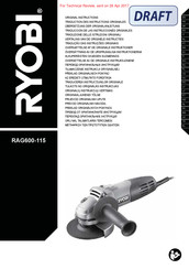 Ryobi Draft RAG600-115 Original Instructions Manual