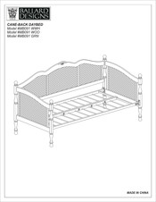 Ballard Designs CANE-BACK DAYBED Manual
